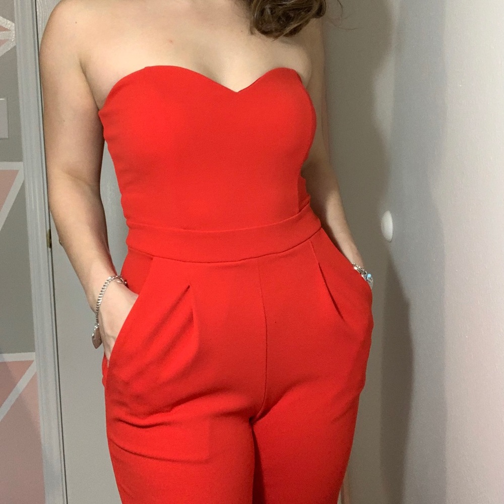Red jumpsuit